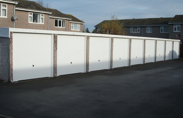 New Battery Garages with White Fascias